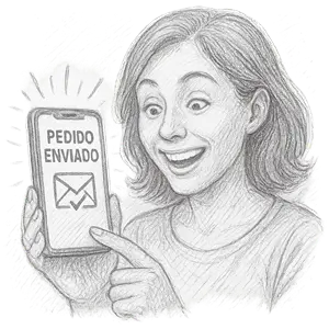 Pedido enviado, Te avisaremos por mail apenas mandemos tu pedido